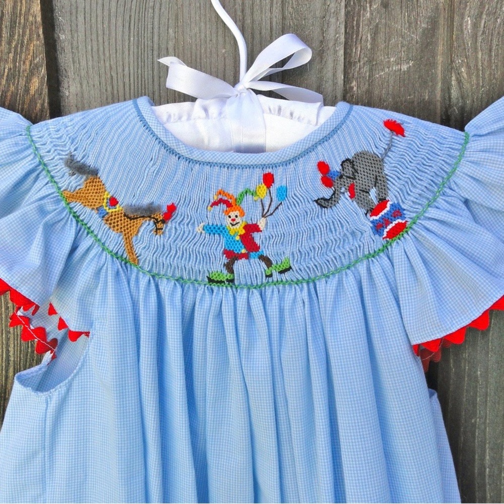 Mom & Me Smocked Circus Bubble, Size 18M